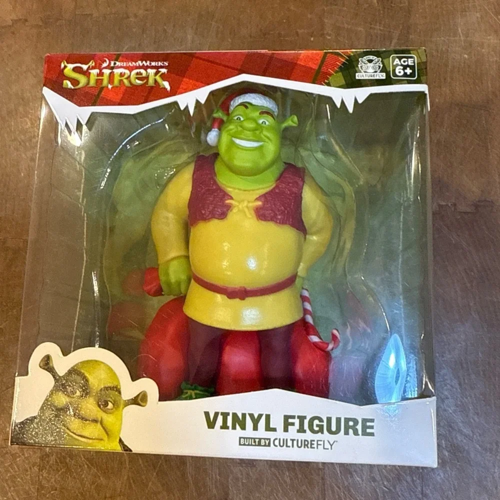DreamWorks Shrek Festive Vinyl Figure - Green, Red & Yellow Christmas Figurine
